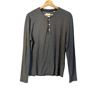 Billy Reid Mens Long Sleeve Henley Shirt Size M Casual Layers Minimalist Preppy